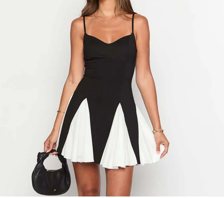 F/W 25’ Contrast Sling Mini Dress