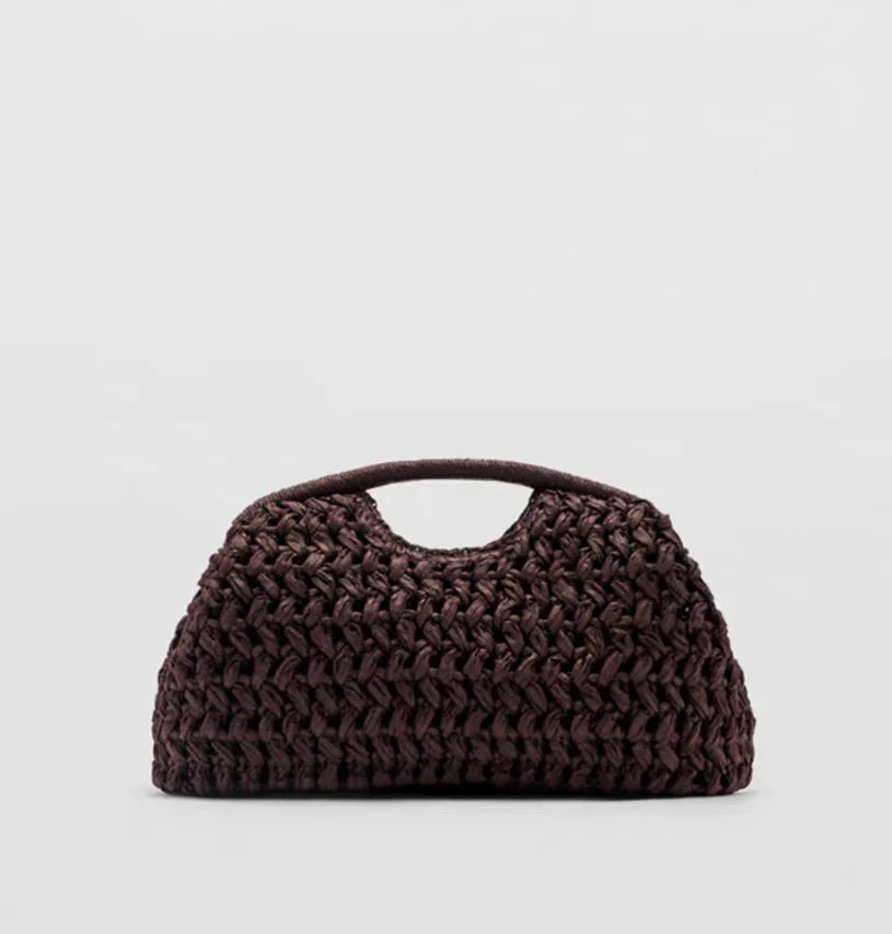 Marina Snap Woven Clutch