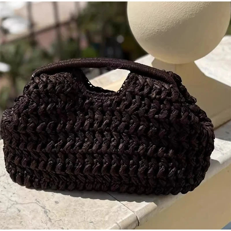 Marina Snap Woven Clutch