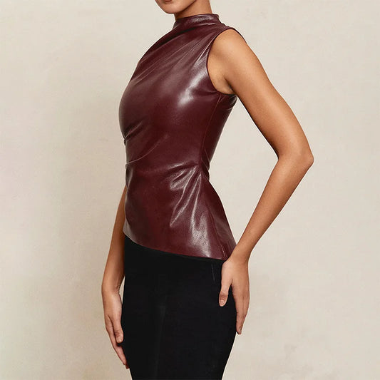 Alice Basics PU Leather Top
