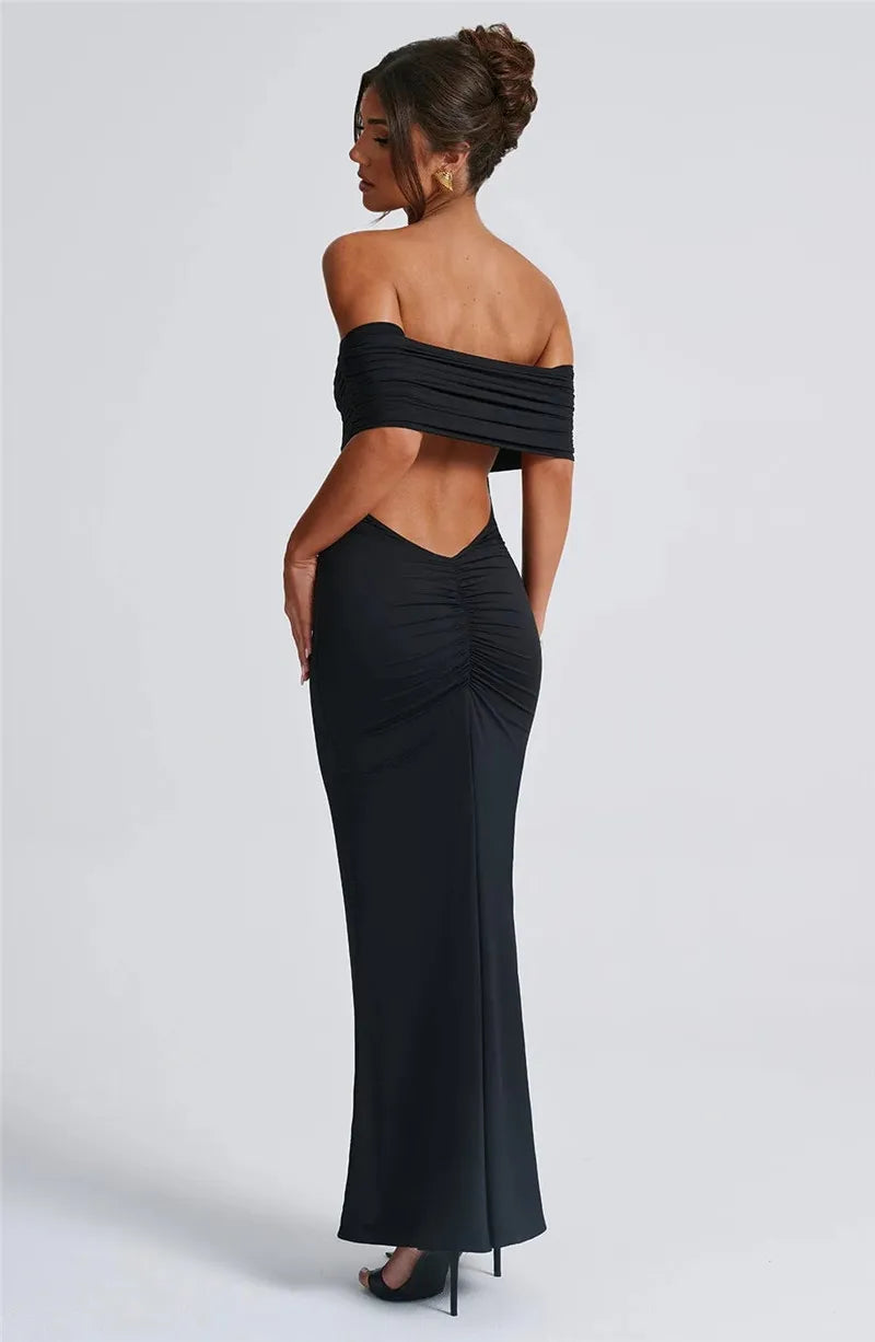 S/S 25' Peek-a-Boo Maxi Dress