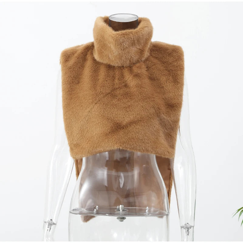 Élan Faux Fur Stand-Collar Vest