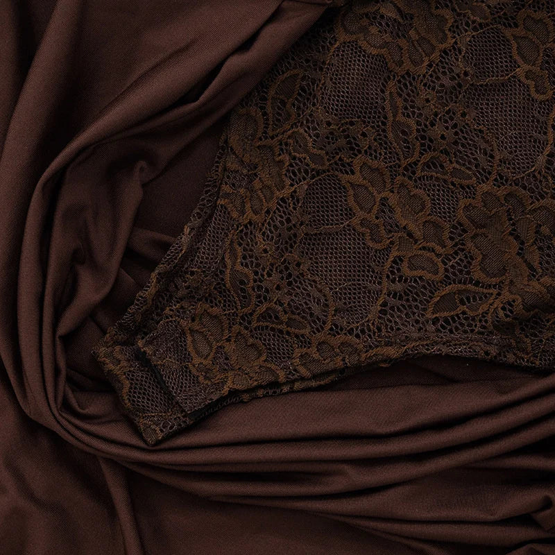 Luna One-Shoulder Lace Maxi Gown