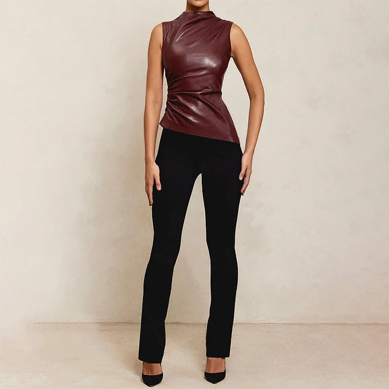Alice Basics PU Leather Top