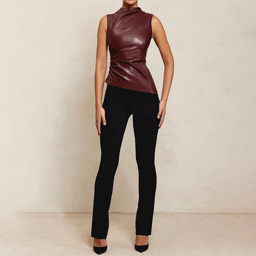 Alice Basics PU Leather Top