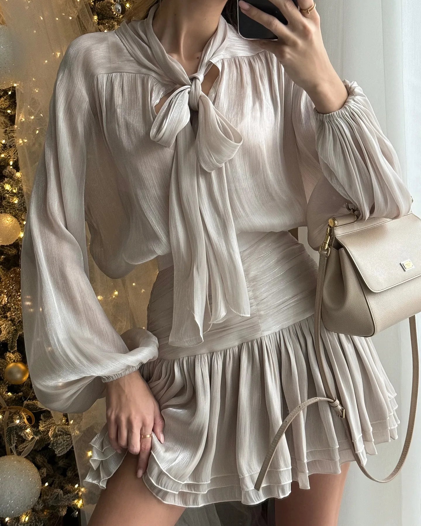 F/W 25’ Chiffon Tied Two-Piece Set