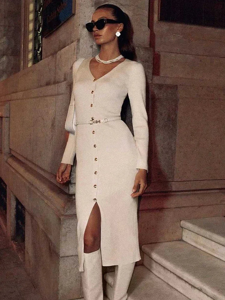 F/W 25' Sweater Knit Maxi Dress