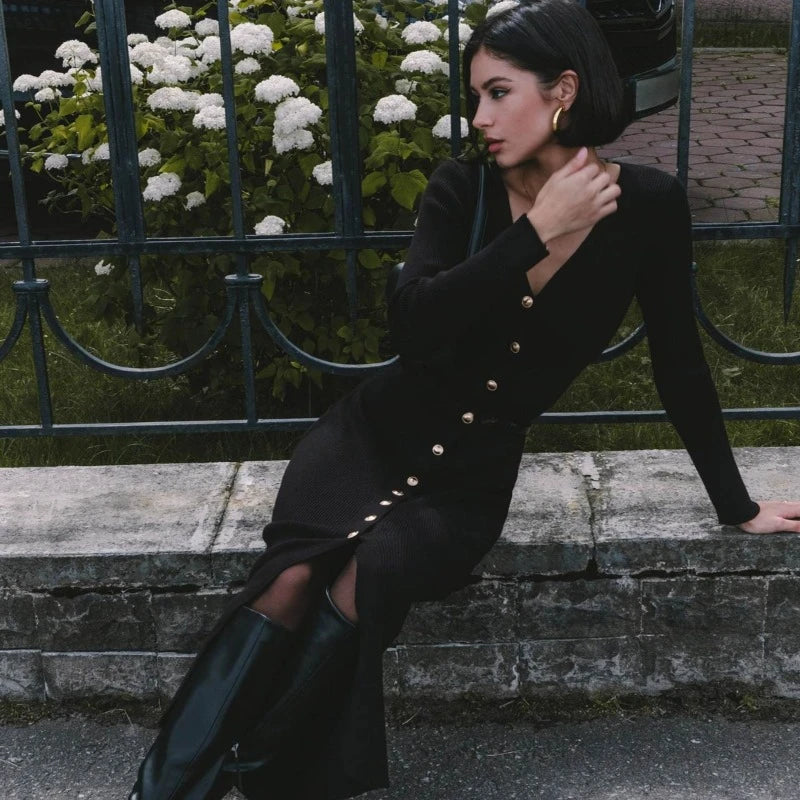 F/W 25' Sweater Knit Maxi Dress