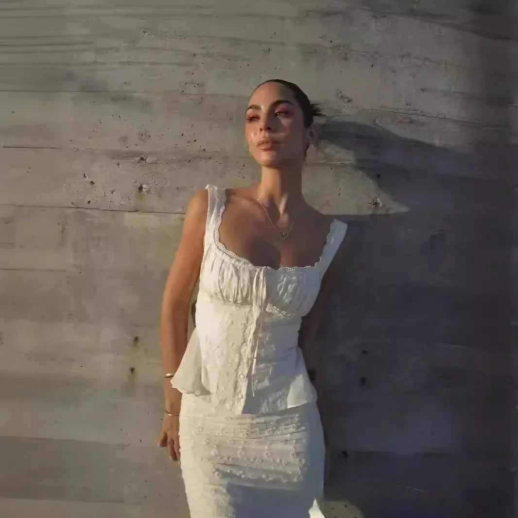 Anna Two Piece Top and Maxi Skirt Set