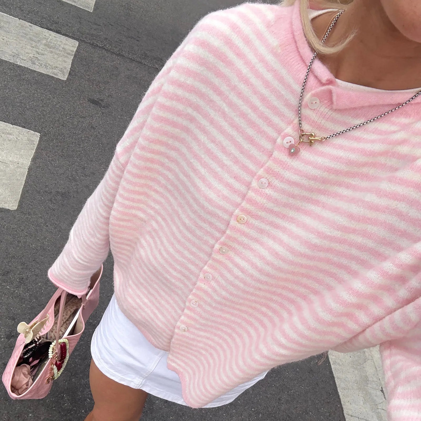 Lucienne Striped Knit Cardigan