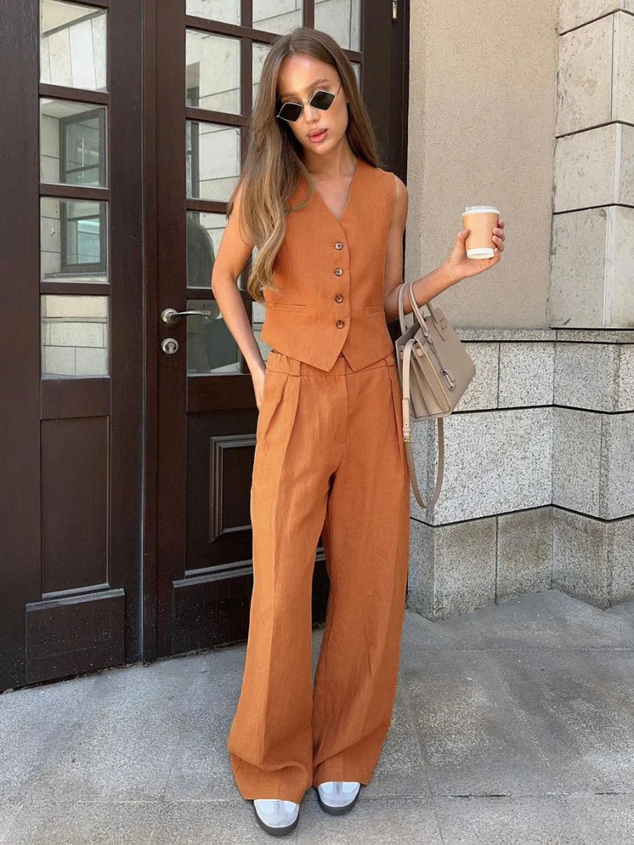 Clara Two Piece Pant Suit Set
