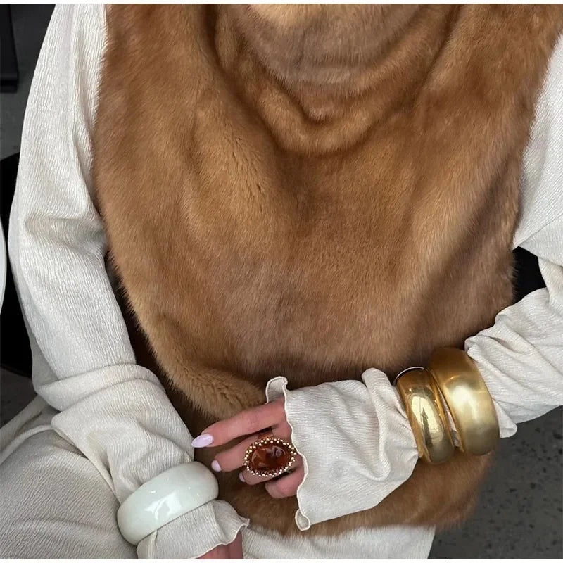 Élan Faux Fur Stand-Collar Vest