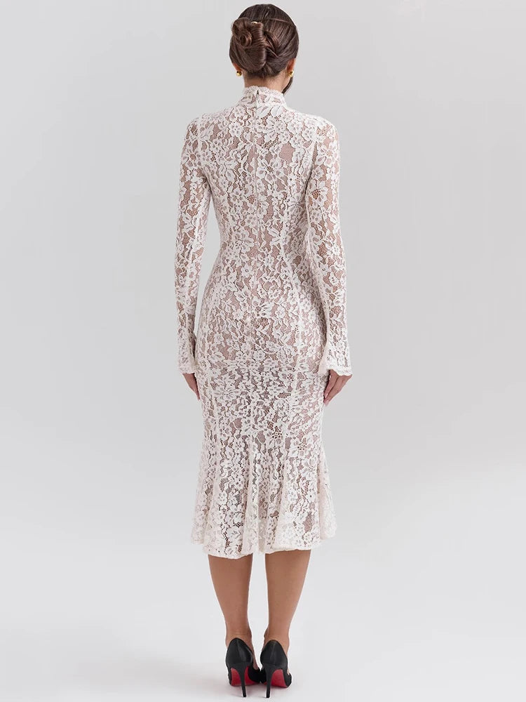 F/W 25’ Ethereal Lace Midi Dress