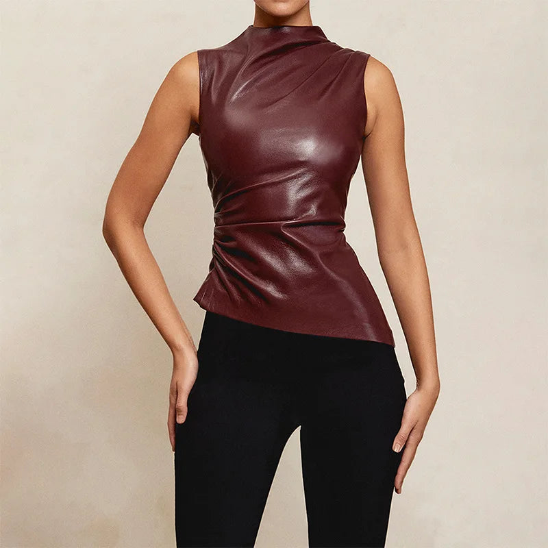 Alice Basics PU Leather Top