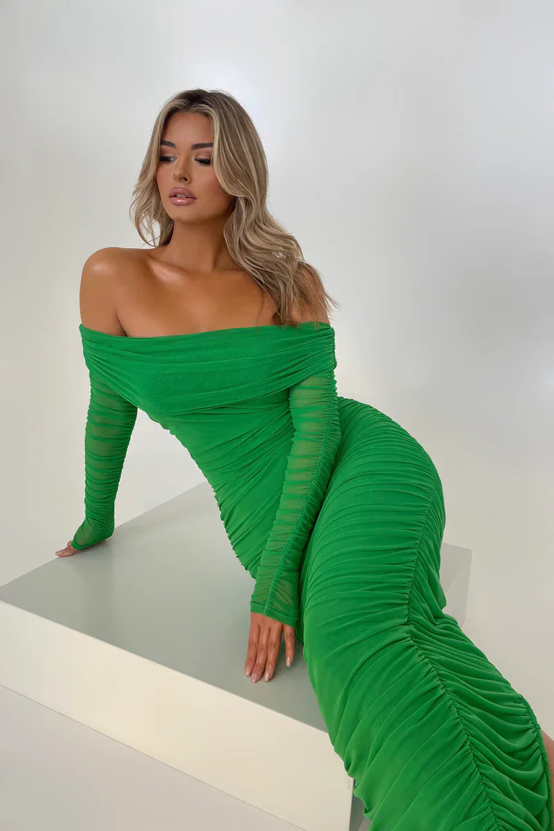 F/W 25' Off-shoulder Long Sleeve Maxi Dress