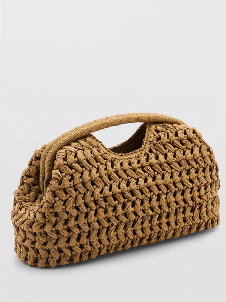 Marina Snap Woven Clutch